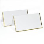 Radiant White Gold Edge Deckle Place Card - LCI Smooth 100C
