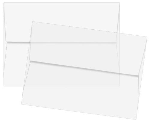 Clearfold Vellum Envelopes - A7 5 ¼ x 7 ¼ Straight Flap 30lb