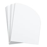 USED 0 White Half Arch Shaped Card - A7 Gmund Used 5 x 7 111C