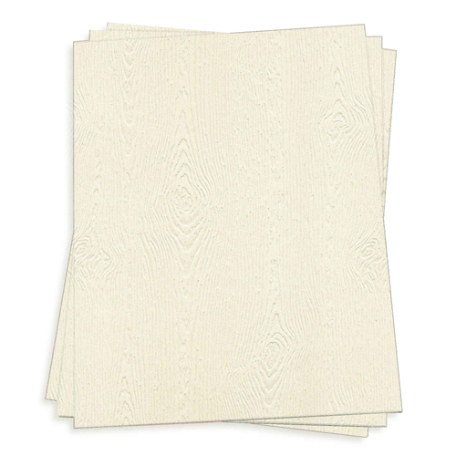 Wedding Cream Card Stock 8 1/2 x 11 Gmund Wood Grain 111lb Cover