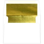 Gold Foil Lined Envelopes - A2 Radiant White 4 3/8 x 5 3/4 70T