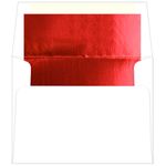 Red Foil Lined Envelopes - A2 Radiant White 4 3/8 x 5 3/4 70T