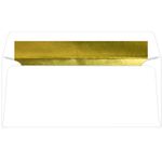 Gold Foil Lined Envelopes - #10 Radiant White 4 1/8 x 9 1/2 70T