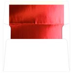 Red Foil Lined Envelopes - A6 Radiant White 4 3/4 x 6 1/2 70T