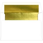 Gold Foil Lined Envelopes - A8 Radiant White 5 1/2 x 8 1/8 70T