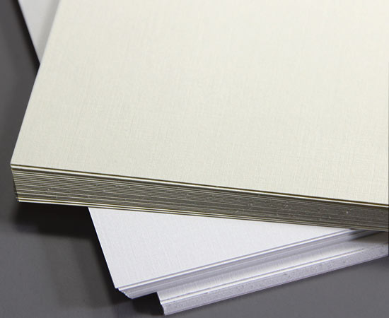 Linen Embossed - White - A4 Paper - Papertisserie
