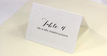 pre printed wedding place cards
