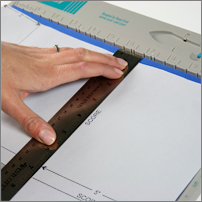 align the template to the pocketfold