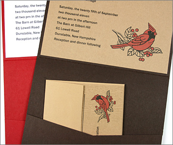 Limba & Tindalo wood grain invitations