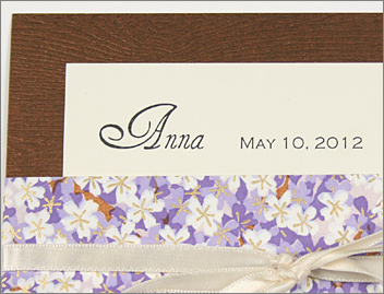 Savanna Glowing Makassar wood grain invitation