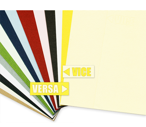 Array of textured Vice Versa specialty paper