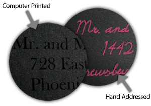 Black Envelopes computer printed handwritten Black Envelopes computer printed handwritten