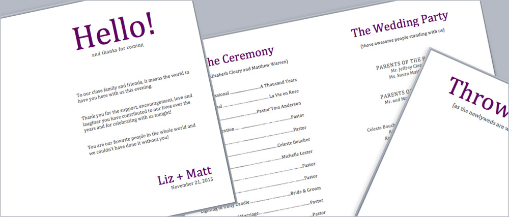 Download and edit pocket program printing templates | free program print templates available in post on LCIPaper.com
