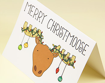 Merry Christ-Moose card by Claire Lordon Designs
