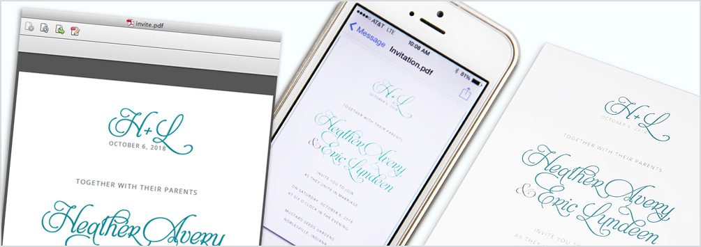 invitation colors on screen vs in print