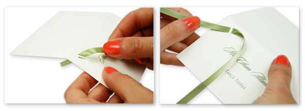 Ribbon Accented Place Cards - LCI Paper