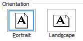 Word orientation setup Word orientation setup