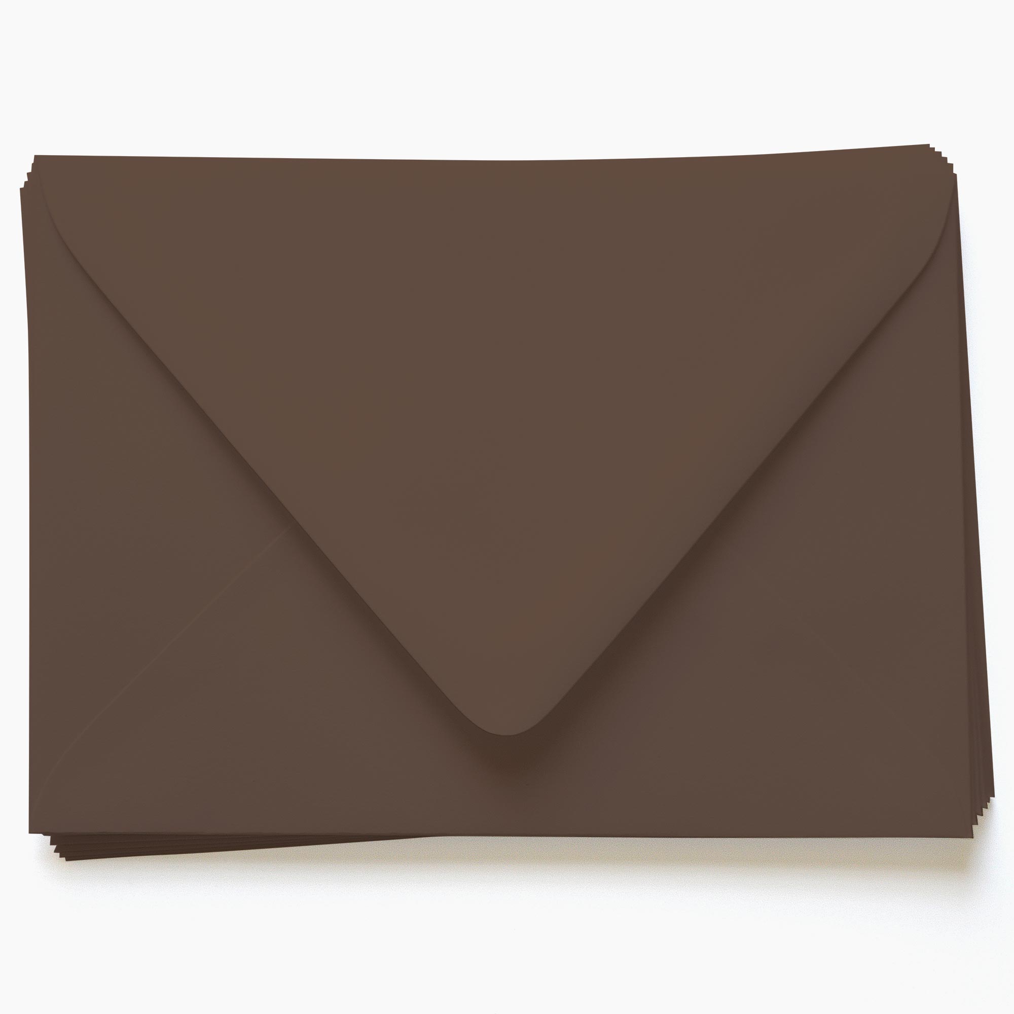 Chocolate Brown Envelopes - A7.5 Gmund Colors Matt 5 1/2 x 7 1/2 Euro Flap 68T