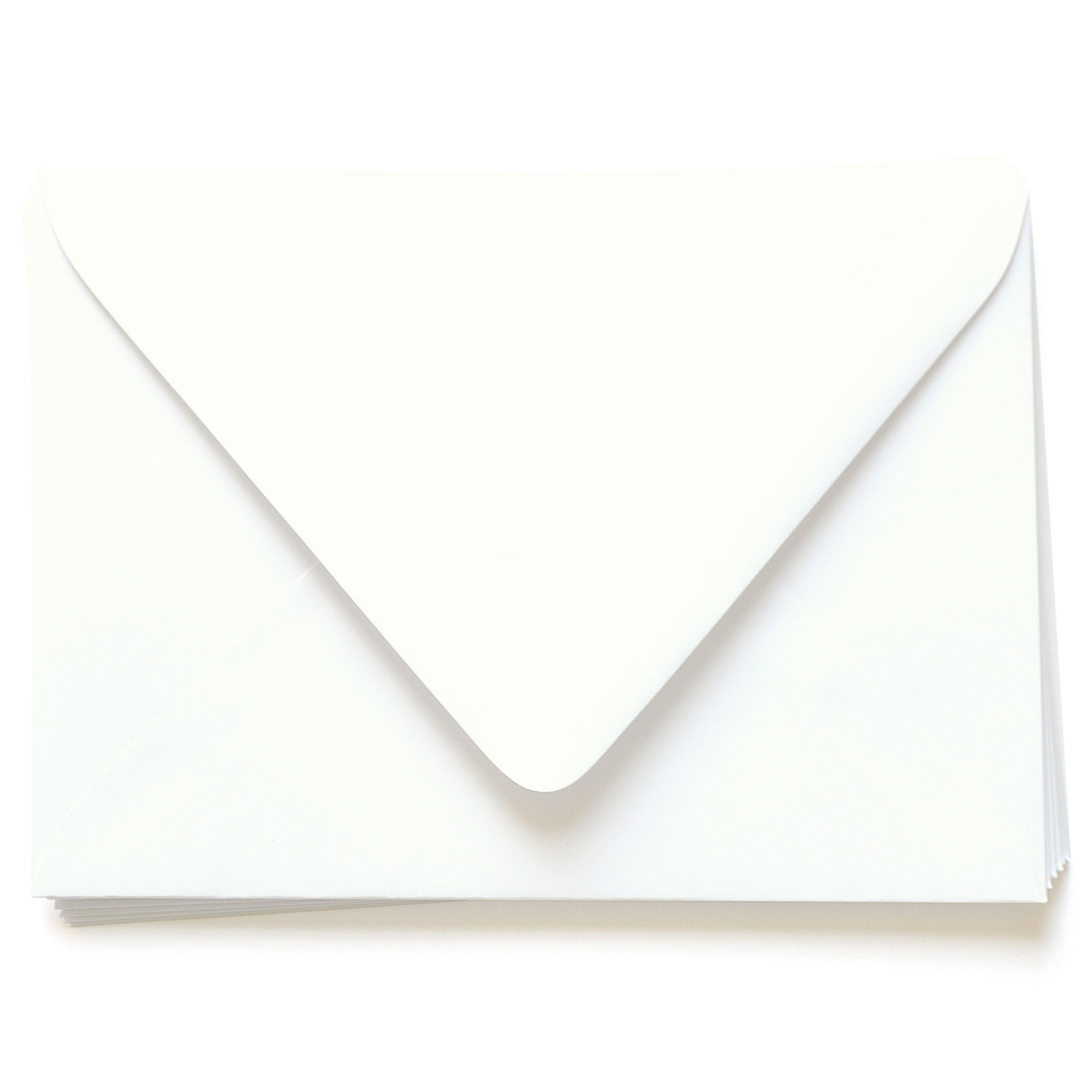 Wedding White Envelopes - A7.5 Gmund Cotton 5 1/2 x 7 1/2 Euro Flap 74T