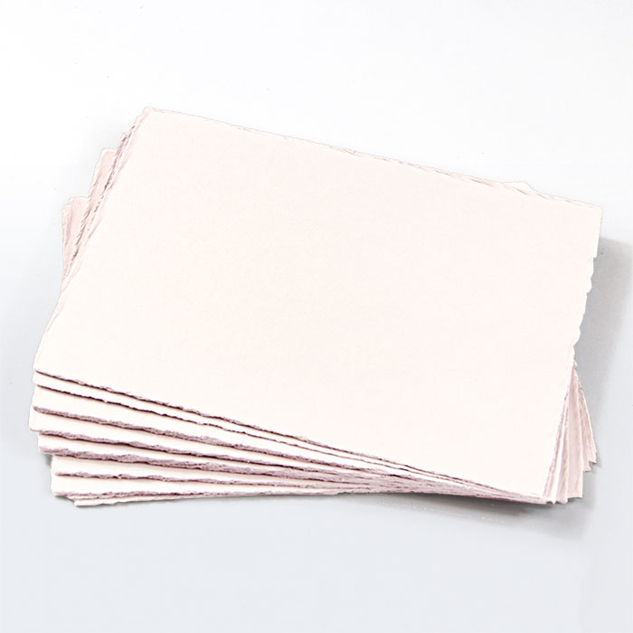 Powder Pink Deckle Edge Card - A2 Gmund Colors Matt 111C