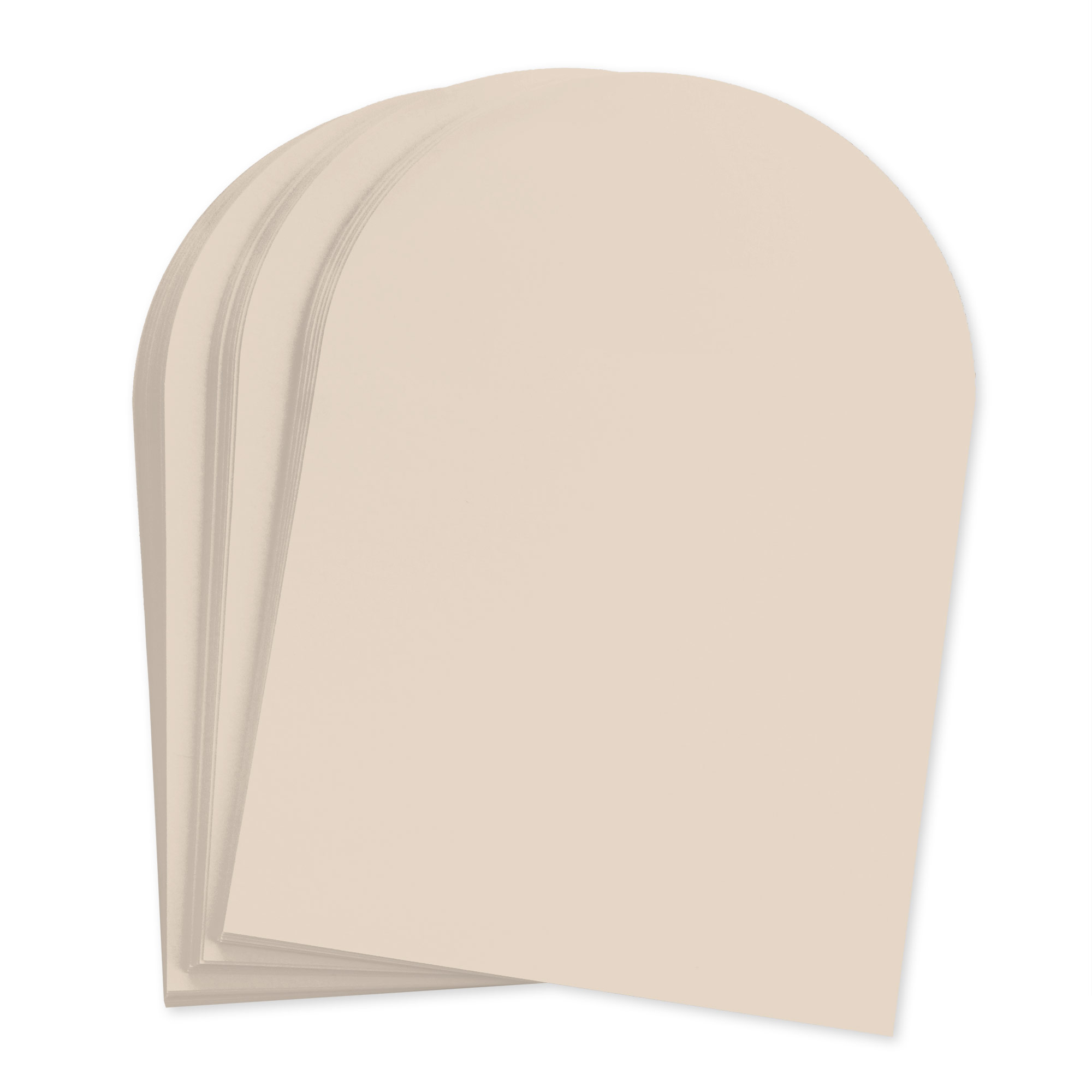 Chardonnay Beige Arch Shaped Card - A2 Gmund Colors Matt 4 1/4 x 5 1/2 111C