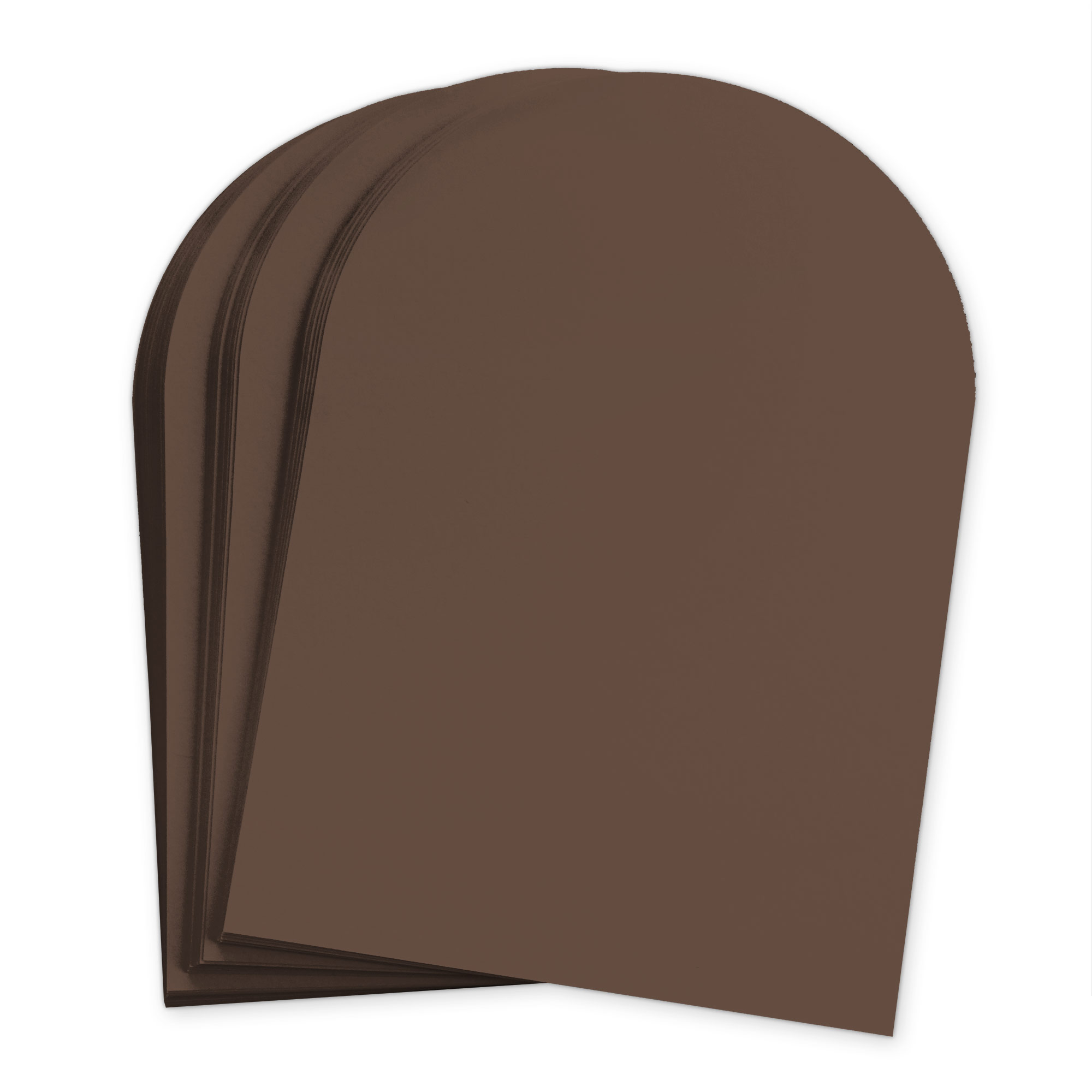 Chocolate Brown Arch Shaped Card - A2 Gmund Colors Matt 4 1/4 x 5 1/2 111C