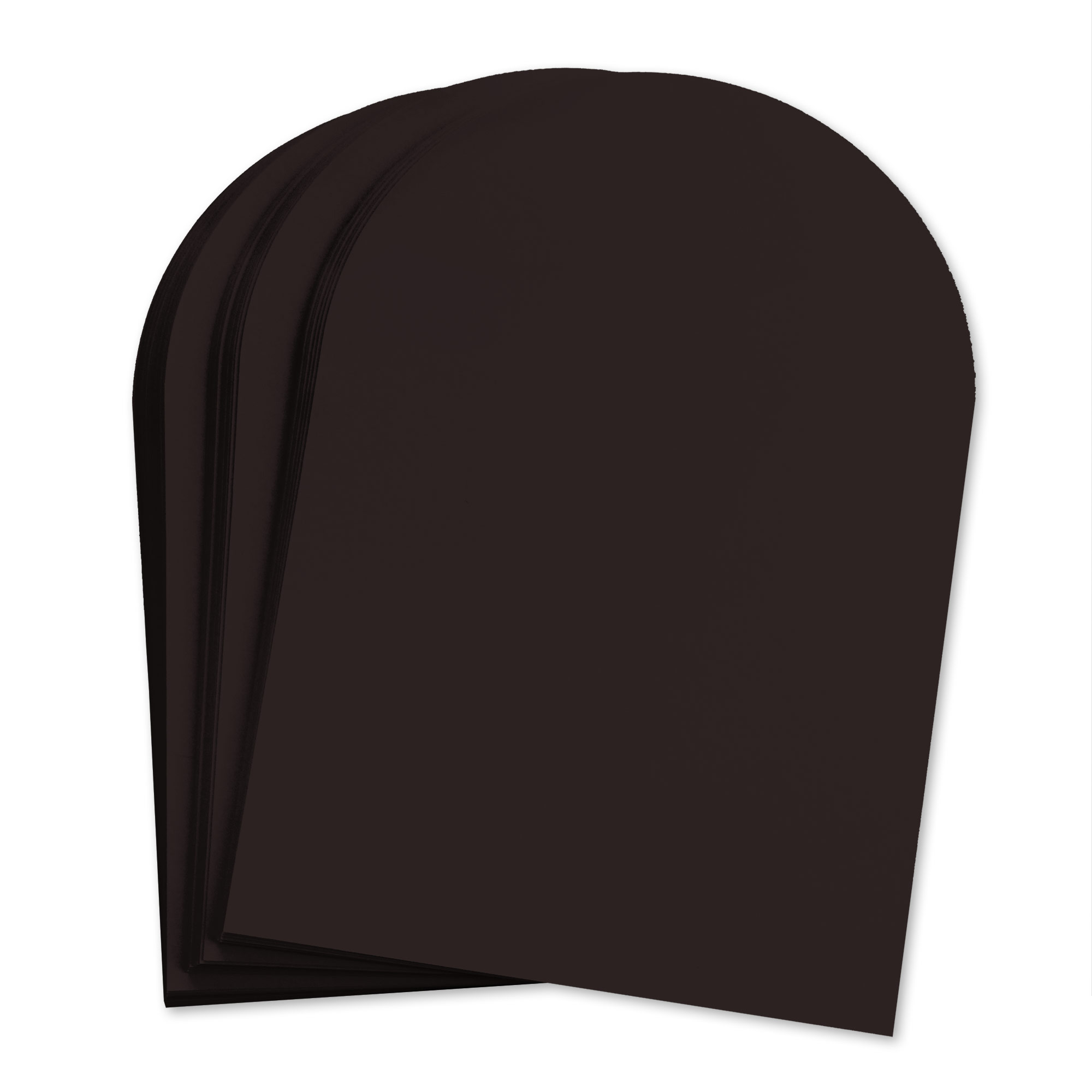 Ebony Black Arch Shaped Card - A2 Gmund Colors Matt 4 1/4 x 5 1/2 111C