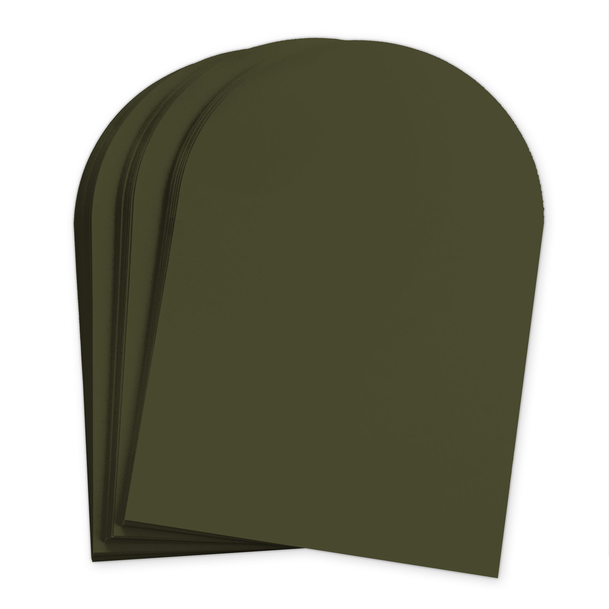 Forest Green Arch Shaped Card - A2 Gmund Colors Matt 4 1/4 x 5 1/2 111C