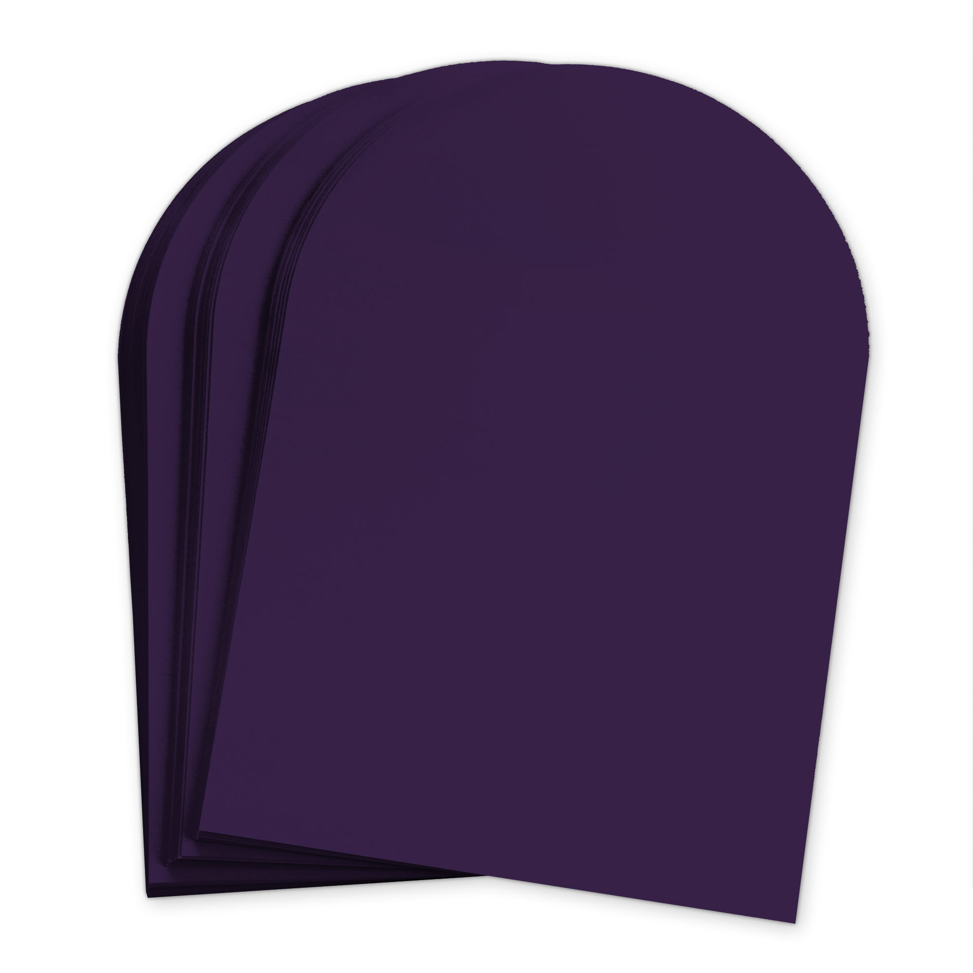Grape Purple Arch Shaped Card - A2 Gmund Colors Matt 4 1/4 x 5 1/2 111C