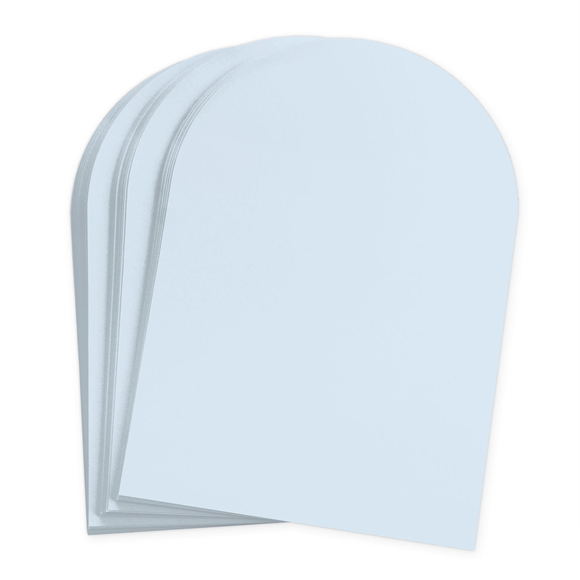 Light Sky Blue Arch Shaped Card - A2 Gmund Colors Matt 4 1/4 x 5 1/2 111C