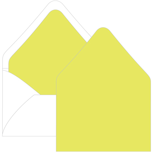 Key Lime Euro Flap Envelope Liner - A2 Gmund Colors Matt