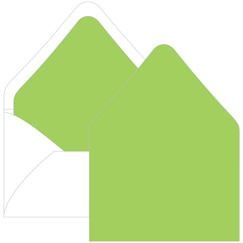 Leaf Green Euro Flap Envelope Liner - A2 Gmund Colors Matt